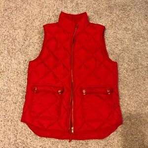 J. Crew Red Bomber Vest